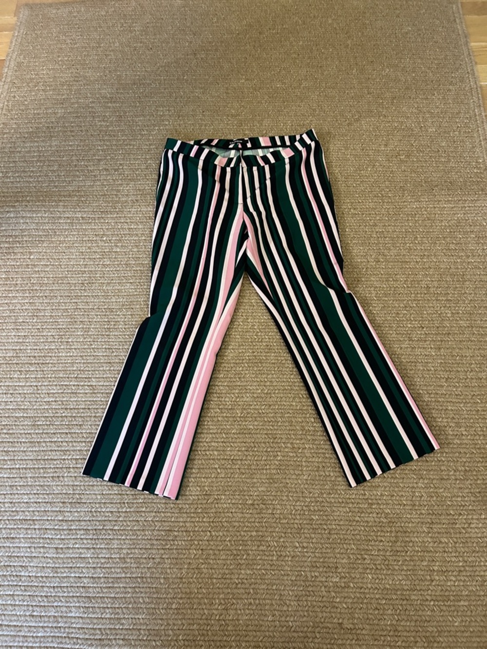 Cambio striped pant, flat front hook closure size 12 pant